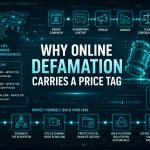 Image stating "why online defamation carries a price tag"